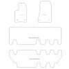Fussmatten fuer Ford Custom bus (cambio automatico) 2013-2023 MDM