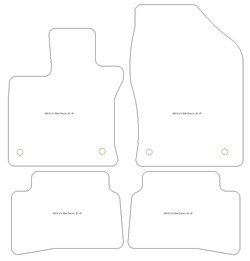 Fussmatten MDM One - Trittschutz aus Teppichboden - schwarze Kanten aus Antirutschbaumwolle