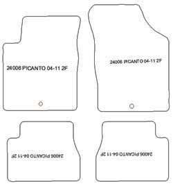 Fußmatten MDM Plus für Picanto I (SA) 2004-2011