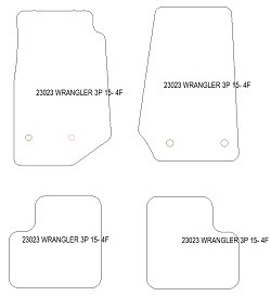 Fußmatten MDM Plus für Wrangler 3 Turen 2007-09.2018