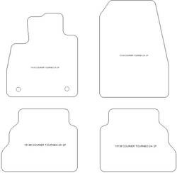 Fussmatten fuer Ford Courier Tourneo 2024- MDM Plus