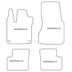 Fußmatten MDM Top für Forfour II (auch EQ) 2014-