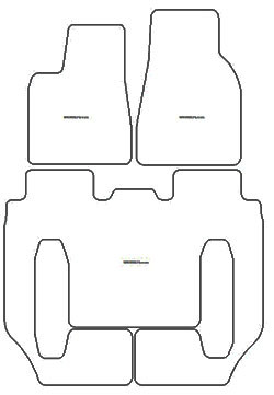 Autoteppiche fuer Tesla Model X 6 Sitze (no central console) 2016- MDM Top