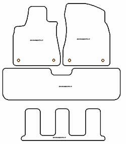 Autoteppiche fuer Lexus RX 7 Sitze 2018-09.2022 MDM Top