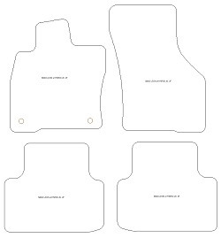 Autoteppiche fuer Cupra Leon (fixing distance 350 mm) 5 Turen / Sportstourer 09.2020- MDM Top