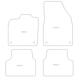 Autoteppiche MDM Top - schwarze Kanten - weisse Steppnaht