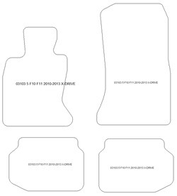 Autoteppiche fuer BMW 5er (F10) 03.2010-2013 MDM Top