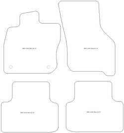 Autoteppiche fuer Cupra Leon (fixing distance 335 mm) 5 Turen / Sportstourer 2020- MDM Top